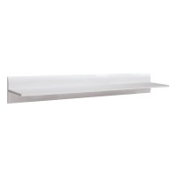 Wall shelf AZTECA 105 cm, white with white high gloss