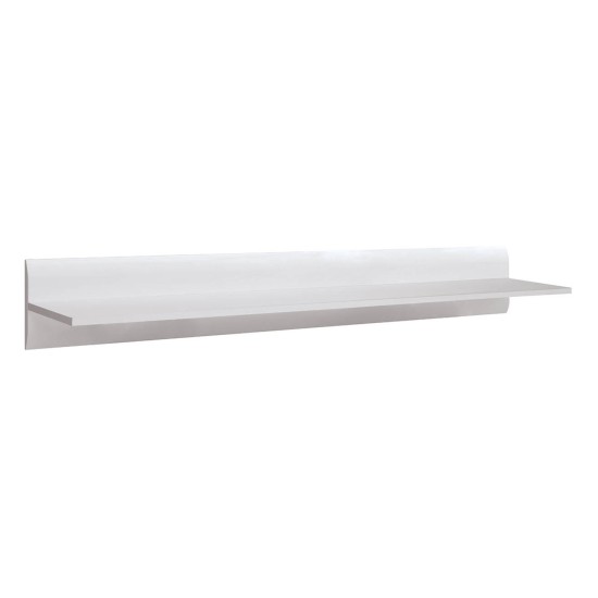 Wall shelf AZTECA 105 cm, white with white high gloss