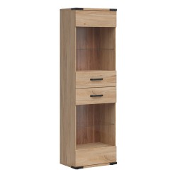 Display cabinet LARA 60 cm, 2 glass doors, belarus ash
