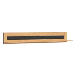 Wall shelf OSTIA 161 cm, artisan oak with black oak