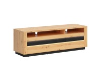 TV unit OSTIA 161 cm, 2 drawers, artisan oak with black oak