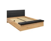 מיטה OSTIA 160 x 200, עם ארגז מצעים, אלון ארטיסן