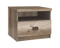 Bedside table MALCOLM 50 cm, 1 drawer, oak with grey Bedside table MALCOLM 50 cm, 1 drawer, oak with grey