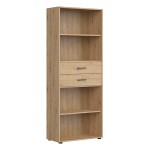 Bookcase SPACE 80 cm, 2 drawers, artisan oak