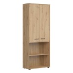 Bookcase SPACE 80 cm, 2 doors, artisan oak, option REG2D/200/F12