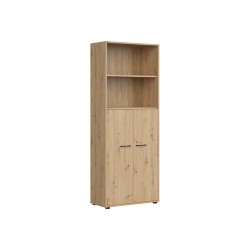 Шкаф книжный SPACE 80 см, 2 двери, дуб артисан, вариант Z
