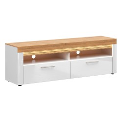 Тумба ТВ HORTON 166 см, 2 ящика, белый с дубом Тумба ТВ HORTON 166 см, 2 ящика, белый с дубом