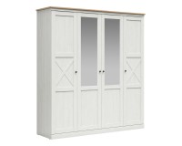 Wardrobe FRIJA 203 cm, 2 doors, white andersen pine with artisan oak Wardrobe FRIJA 203 cm, 2 doors, white andersen pine with artisan oak