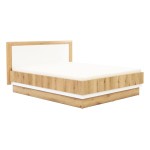Кровать BESTO 160 x 200, с ящиком для белья, дуб эвок и белый