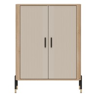 Cabinet DANTE 93 cm, 2 doors, cremona torro oak with cashmere matt fronts