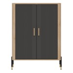 Cabinet DANTE 93 cm, 2 doors, cremona torro oak with anthracite matt fronts