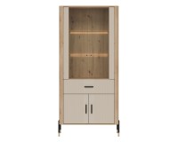 ויטרינה DANTE DT14 93, 4 דלתות ו 1 מגירה, אלון קרמונה טורו עם חזיתות קשמיר מט