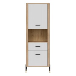 Cabinet DANTE 70 cm, 2 doors and 1 drawer, left or right, cremona torro oak with white matt fronts Cabinet DANTE 70 cm, 2 doors and 1 drawer, left or right, cremona torro oak with white matt fronts