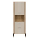 Cabinet DANTE 70 cm, 2 doors and 1 drawer, left or right, cremona torro oak with cashmere matt fronts
