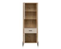 Cabinet DANTE 70 cm, 2 doors and 1 drawer, left or right, cremona torro oak with cashmere matt fronts