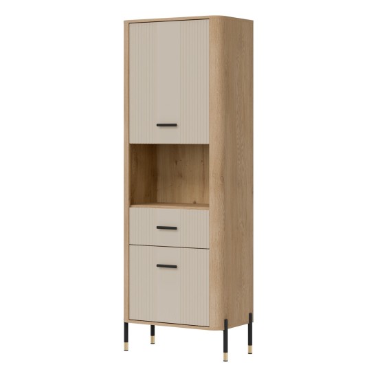Cabinet DANTE 70 cm, 2 doors and 1 drawer, left or right, cremona torro oak with cashmere matt fronts