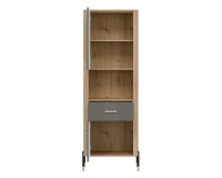Cabinet DANTE 70 cm, 2 doors and 1 drawer, left or right, cremona torro oak with grey matt fronts