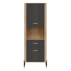 Cabinet DANTE 70 cm, 2 doors and 1 drawer, left or right, cremona torro oak with anthracite matt fronts Cabinet DANTE 70 cm, 2 doors and 1 drawer, left or right, cremona torro oak with anthracite matt fronts