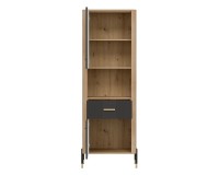 Cabinet DANTE 70 cm, 2 doors and 1 drawer, left or right, cremona torro oak with anthracite matt fronts