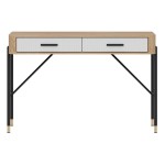 Dressing table DANTE 120 cm, 2 drawers, cremona torro oak with white matt fronts
