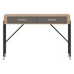 Dressing table DANTE 120 cm, 2 drawers, cremona torro oak with grey matt fronts