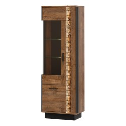 ויטרינה DORIAN 64, 2 דלתות, שמאלית, אלון אפריל ושחור עם חזיתות אלון אפריל ויטרינה DORIAN 64, 2 דלתות, שמאלית, אלון אפריל ושחור עם חזיתות אלון אפריל