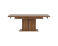 Dining table DORIAN  cm, extendable, april oak and black with april oak fronts