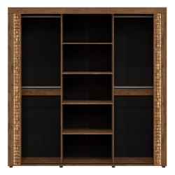 ארון בגדים DORIAN 235, 3 דלתות, עם מראה, אלון אפריל ושחור עם חזיתות אלון אפריל ארון בגדים DORIAN 235, 3 דלתות, עם מראה, אלון אפריל ושחור עם חזיתות אלון אפריל