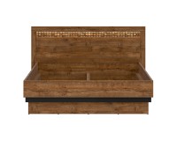 מיטה DORIAN 140 x 200, עם ארגז מצעים, אלון אפריל ושחור מיטה DORIAN 140 x 200, עם ארגז מצעים, אלון אפריל ושחור