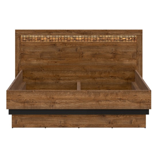 מיטה DORIAN 140 x 200, עם ארגז מצעים, אלון אפריל ושחור מיטה DORIAN 140 x 200, עם ארגז מצעים, אלון אפריל ושחור