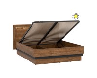 Bed DORIAN 180 x 200, with storage box, april oak and black Bed DORIAN 180 x 200, with storage box, april oak and black