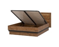 Bed DORIAN 180 x 200, with storage box, april oak and black Bed DORIAN 180 x 200, with storage box, april oak and black