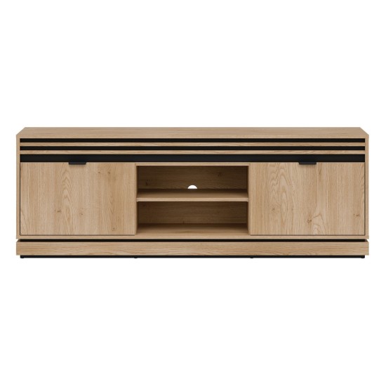 TV unit FERRO 165 cm, 2 doors, cremona torro oak and black with cremona torro oak fronts TV unit FERRO 165 cm, 2 doors, cremona torro oak and black with cremona torro oak fronts
