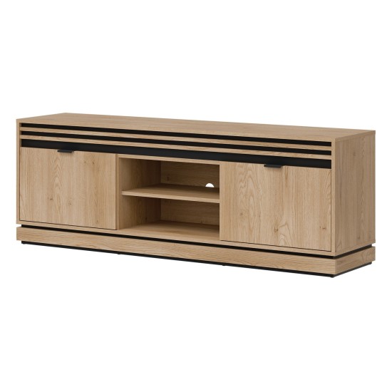 TV unit FERRO 165 cm, 2 doors, cremona torro oak and black with cremona torro oak fronts TV unit FERRO 165 cm, 2 doors, cremona torro oak and black with cremona torro oak fronts