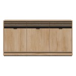 Chest of drawers FERRO 165 cm, 3 doors and 3 drawers, cremona torro oak and black
