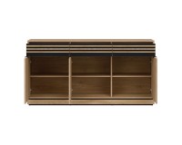 Chest of drawers FERRO 165 cm, 3 doors and 3 drawers, cremona torro oak and black