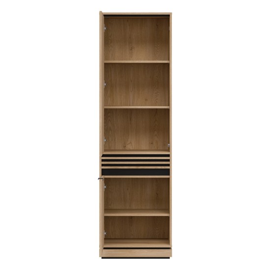 Cabinet FERRO 58 cm, 2 doors, left or right, cremona torro oak and black with cremona torro oak fronts Cabinet FERRO 58 cm, 2 doors, left or right, cremona torro oak and black with cremona torro oak fronts