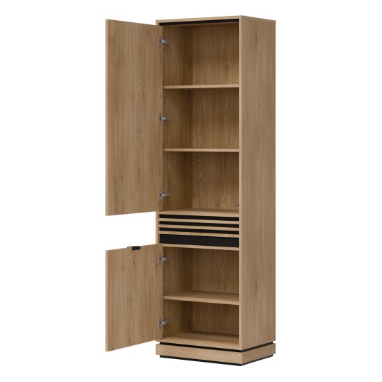 Cabinet FERRO 58 cm, 2 doors, left or right, cremona torro oak and black with cremona torro oak fronts Cabinet FERRO 58 cm, 2 doors, left or right, cremona torro oak and black with cremona torro oak fronts