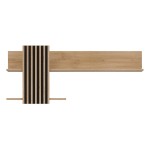 Wall shelf FERRO 126 cm, left or right, cremona torro oak and black