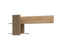 Wall shelf FERRO 126 cm, left or right, cremona torro oak and black Wall shelf FERRO 126 cm, left or right, cremona torro oak and black