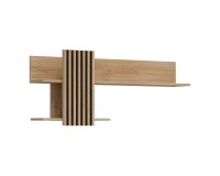 Wall shelf FERRO 126 cm, left or right, cremona torro oak and black Wall shelf FERRO 126 cm, left or right, cremona torro oak and black