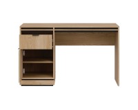 Desk FERRO 126 cm, 1 door and 1 drawer, cremona torro oak and black with cremona torro oak fronts