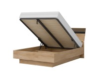 Bed FERRO 120 x 200, with storage box, cremona torro oak and black Bed FERRO 120 x 200, with storage box, cremona torro oak and black