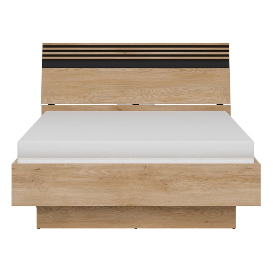 Bed FERRO 140 x 200, with storage box, cremona torro oak and black Bed FERRO 140 x 200, with storage box, cremona torro oak and black