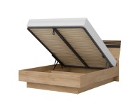 Bed FERRO 160 x 200, with storage box, cremona torro oak and black Bed FERRO 160 x 200, with storage box, cremona torro oak and black