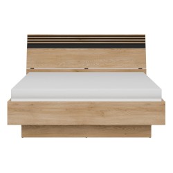 מיטה FERRO 160 x 200, עם ארגז מצעים, אלון קרמונה טורו ושחור