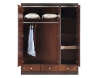 TV unit FORREST 190 cm, 3 drawers, dark walnut and milano oak with dark walnut fronts TV unit FORREST 190 cm, 3 drawers, dark walnut and milano oak with dark walnut fronts