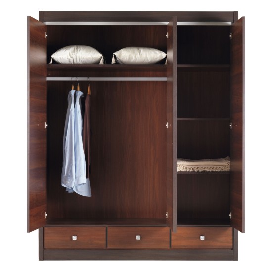 TV unit FORREST 190 cm, 3 drawers, dark walnut and milano oak with dark walnut fronts TV unit FORREST 190 cm, 3 drawers, dark walnut and milano oak with dark walnut fronts
