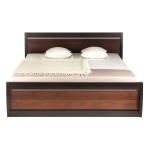 Bed FORREST 160 x 200, dark walnut and milano oak
