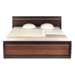 Bed FORREST 180 x 200, dark walnut and milano oak